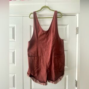 BN burgundy overalls